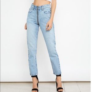 Revice Denim yin & yang crops